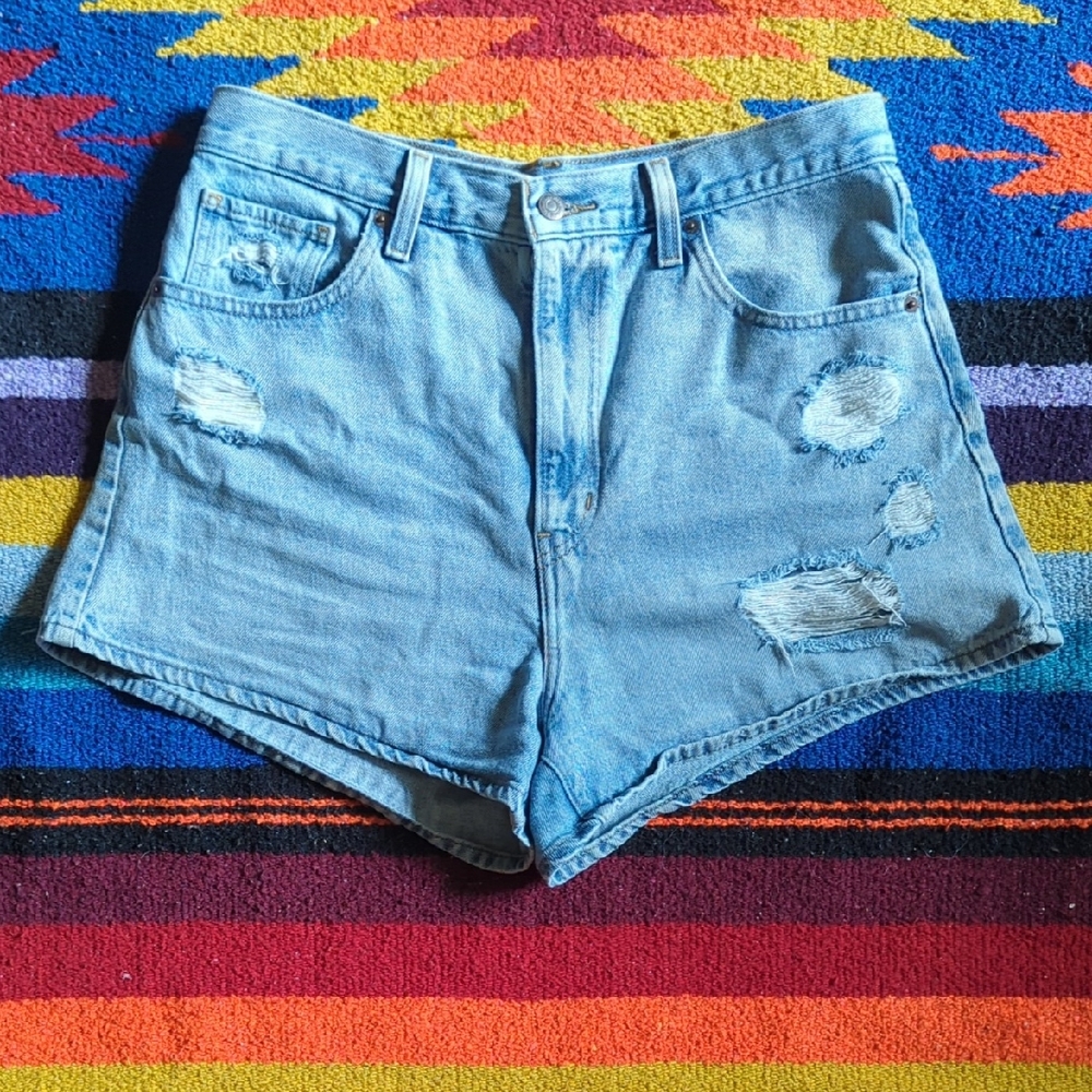 Levi's High Waisted Mom Jean Shorts